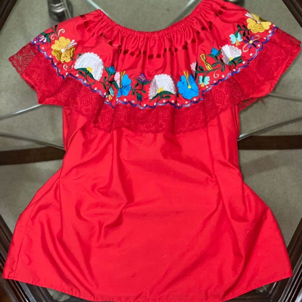 Red mexican top